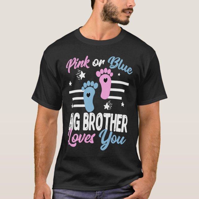 Camiseta O Grande Irmão Rosa ou Azul ama a Revelação do Gên (Frente)