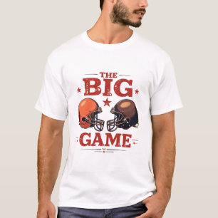 Camiseta O Grande Jogo – Rivalidade de Capacetes de Futebol