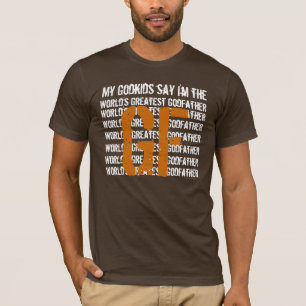 Camiseta O grande padrinho que do mundo meu Godkids diz