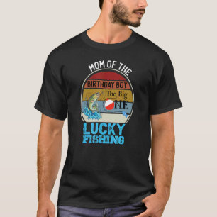 Camiseta O Grande Tema de Aniversário de Pescaria Mãe do Na