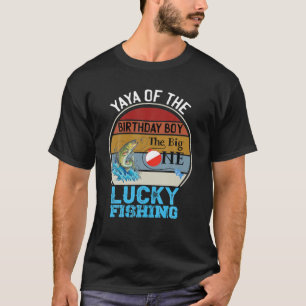 Camiseta O Grande Tema De Um Aniversário A Pescar Yaya Do B