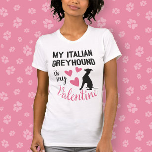 Camiseta O Greyhound italiano é meu amante de Cachorros Na