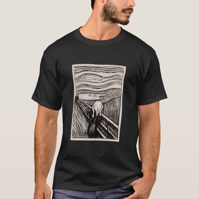 Camiseta O Gritar (1895) de Edvard Munch Poster (Frente)