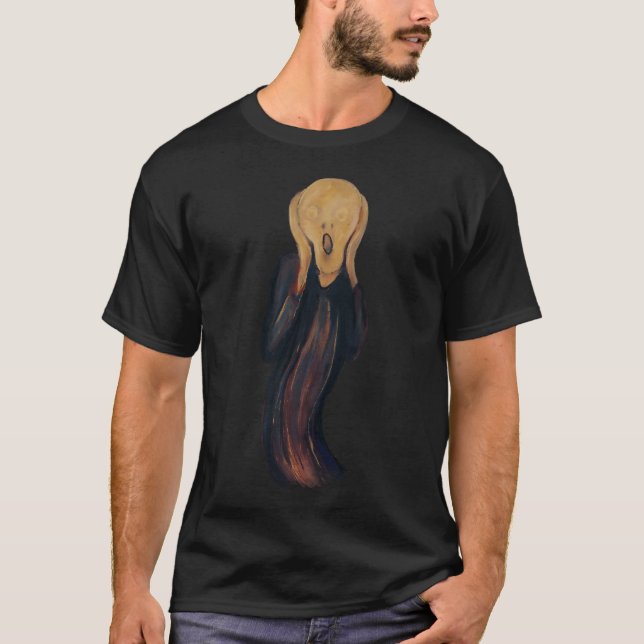 Camiseta o grito de munch redesenhado (Frente)