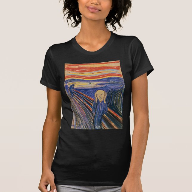 Camiseta O Grito (pastel 1895) Alta Qualidade (Frente)