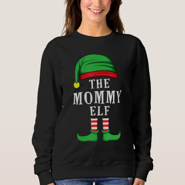 Camiseta O Grupo de Combinação Familiar da Mamãe Elf Christ (Frente)