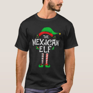 Camiseta O Grupo de Combinação Familiar de Natal Elf Mexica