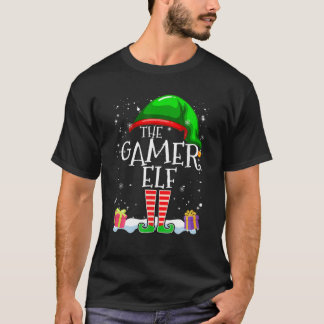 Camiseta O Grupo de Natal da Família Elf Gamer Corresponden