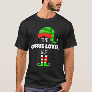 Camiseta O Grupo Elf Do Café Correspondendo Ao Natal Da Fam