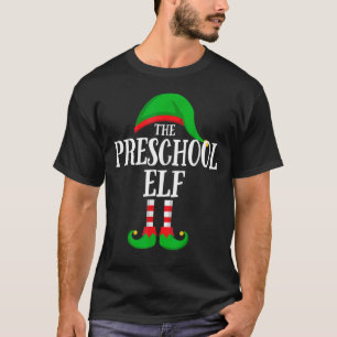 Camiseta O Grupo Familiar Elf da Pré-escola Correspondendo
