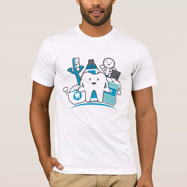 Camiseta O grupo limpo dos dentes (Frente)
