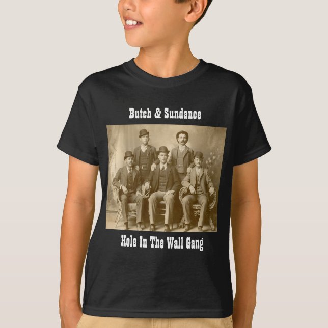 Camiseta O grupo selvagem - Butch Cassidy & miúdo de (Frente)