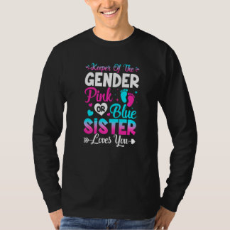 Camiseta O Guardião Bonito De Sexo Rosa Ou Irmã Azul Te Ama