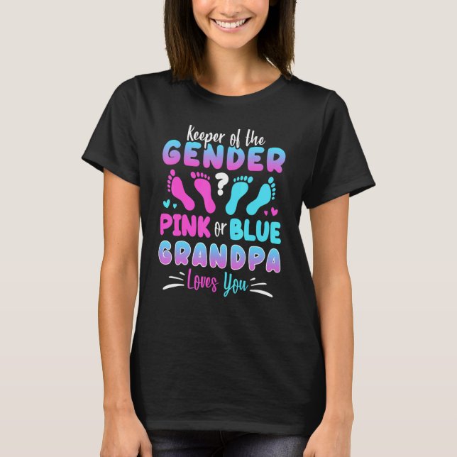 Camiseta O Guardião Do Gênero, Rosa Ou Azul, O Ama (Frente)