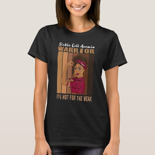 Camiseta O Guerreiro da Anemia das Células Falsiformes não  (Frente)