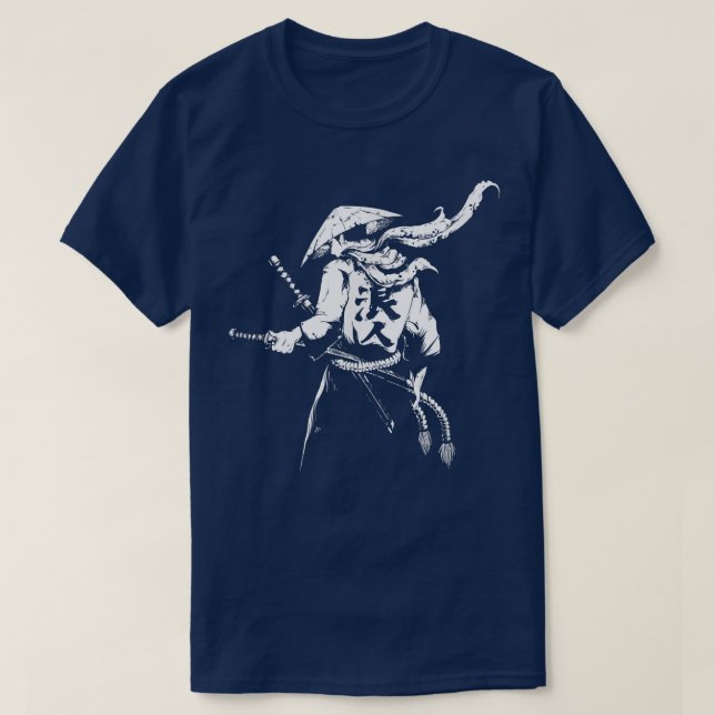 Camiseta O guerreiro fantasma Samurai Anime Manga Bushido ( (Frente do Design)
