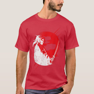 Camiseta O guerreiro fantasma Samurai Mask Samurai Swords B