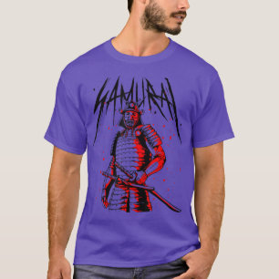 Camiseta O guerreiro fantasma Samurai Mask Samurai Swords B