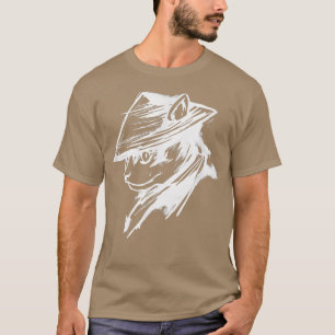 Camiseta O guerreiro fantasma Samurai Mask Samurai Swords B