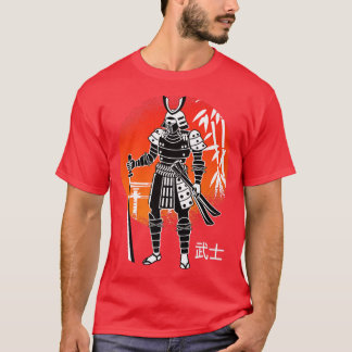 Camiseta O guerreiro japonês Samurai luta contra o Japão