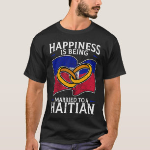 Camiseta O Haiti Casamento Casou-se com o Cultu da Bandeira