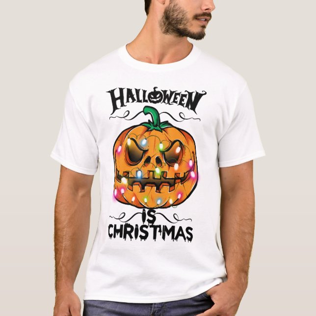 Camiseta O Halloween É Natal (Frente)