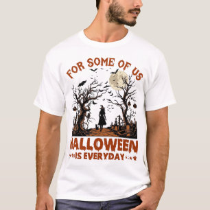 Camiseta O Halloween é Todos os Dias Bruxa Silhueta Lua Che