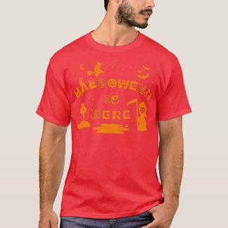 Camiseta O Halloween Está Aqui, A Bruxa Laranja Zombie Aran