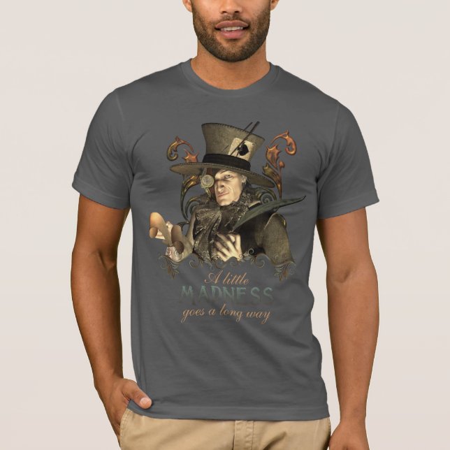Camiseta O Hatter louco de Steampunk (Frente)