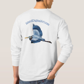 Camiseta O Herão Azul da Ilha em Voo