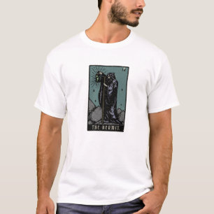 Camiseta O Hermit Tarot Card Lendo O Hall Estético Da Brux