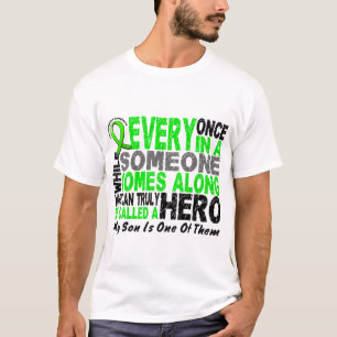 Camiseta O HERÓI de Non-Hodgkins do linfoma VEM AVANTE 1