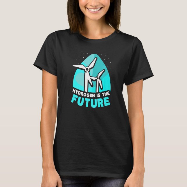 Camiseta O Hidrogênio É O Futuro Poder Energético Periódico (Frente)