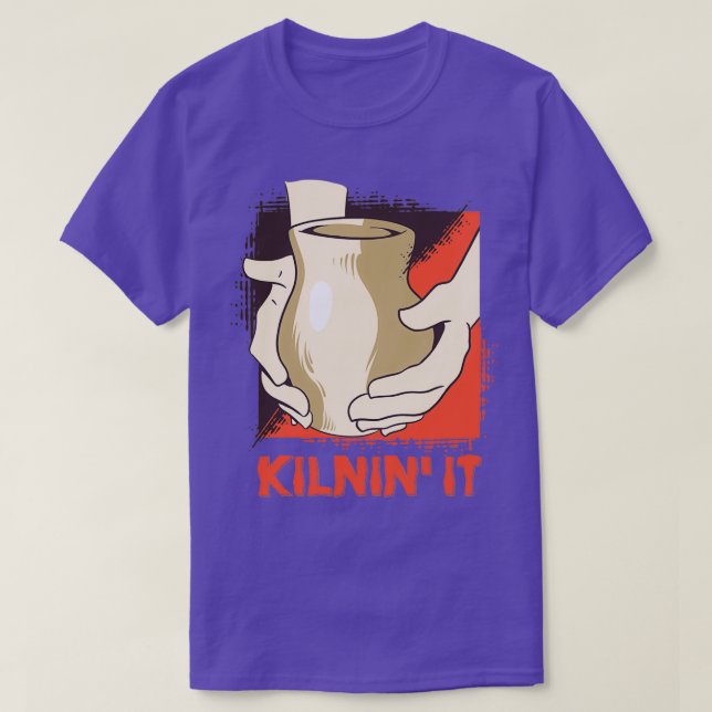 Camiseta O hobby da cerâmica Kilnin x27it funciona com vaso (Frente do Design)