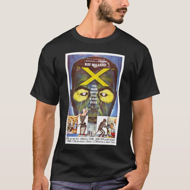 Camiseta O homem com olhos do raio X (Frente)