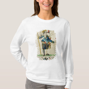 Camiseta O homem com seis caricaturas de Heads', de Charles