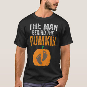 Camiseta O Homem das Bruxas de Gravidez atrás da fantasia d