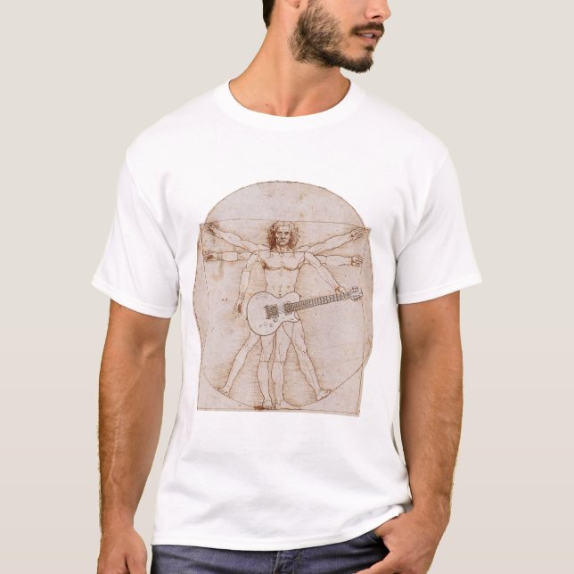 Camiseta O homem de Vitruvian balança 2 (Frente)