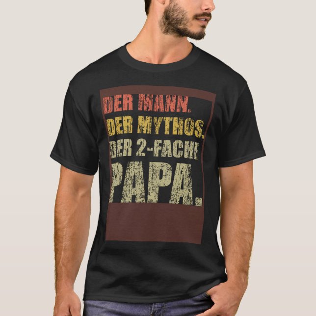 Camiseta O Homem do Mito do Pai Duplo com Gêmeos 2 Chi (Frente)