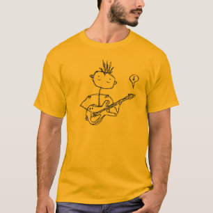 Camiseta o homem e sua guitarra