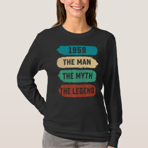 Camiseta O Homem Mama Legenda 1959 63º Aniversário Por 6