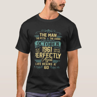 Camiseta O Homem Mito Lenda Feita Em Outubro De 1961 60º Na
