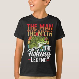 Camiseta O Homem O Mito A Lenda De Pesca Peixes Caça