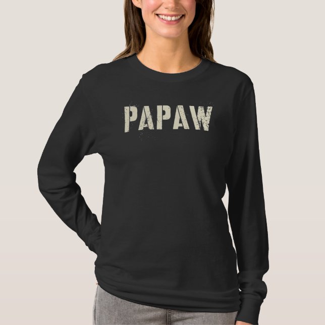 Camiseta O Homem Papaw Rocks Grandpa Rockstar Myth Legend H (Frente)