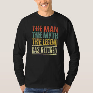 Camiseta O Homem Que O Mito E A Lenda Aposentam O Humor Vin