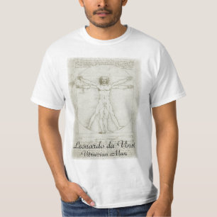 Camiseta O Homem Vitruviano de Leonardo da Vinci