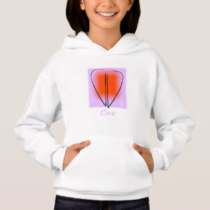 Camiseta O Hoodie da Menina de Amor com Coração de Mod