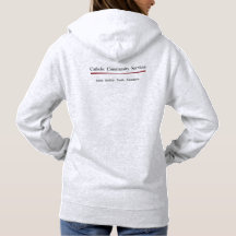 O Hoodie das mulheres católicas do serviço