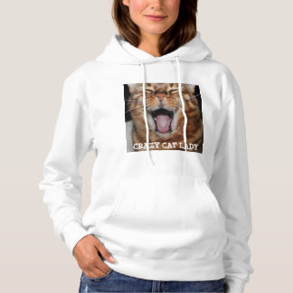 Camiseta O Hoodie "SENHORA LOUCA das mulheres do gato de