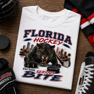 Camiseta O hóquei na Flórida tem uma mordida séria Pantera